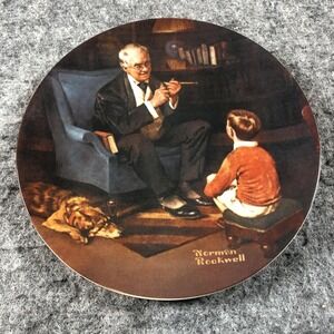 Vintage Knowles Norman Rockwell The Tycoon Heritage Collector Plate Limited USA